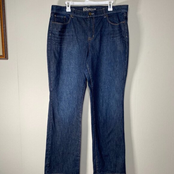 New York & Company Bootcut Denim Jeans Women's 18 Tall Blue Casual Pants - Picture 1 of 16